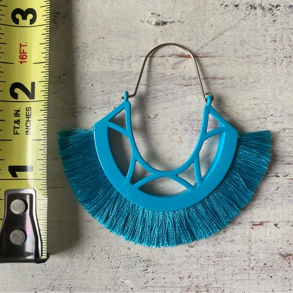 Sugarfix Blue Fringe Earrings - Picture 4 of 7